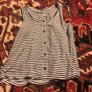 A black and white tank top